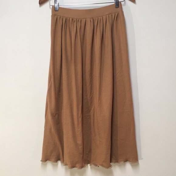 Skirt Girls XL 14/16 Maxi Camel Brown Straight Pencil Cotton Mom and Pop's Kids - Picture 4 of 9